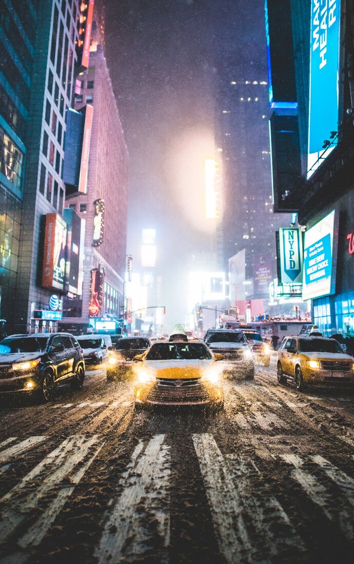 Snowy Times Square, the first 1/1 minted on Foundation