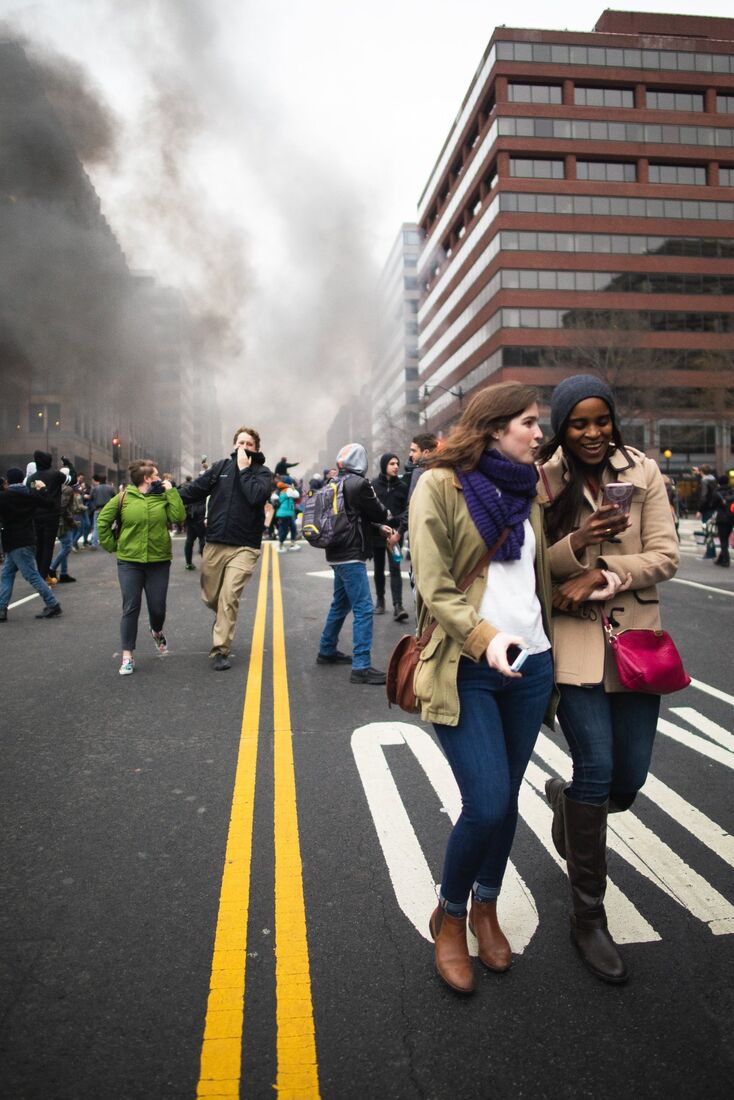 Inauguration day street photograph, 2021